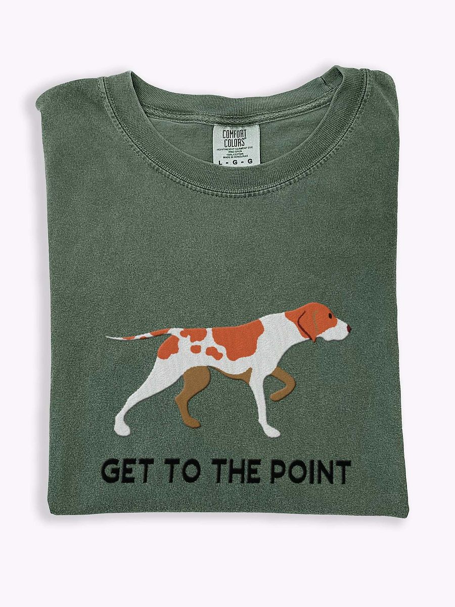 Get to the Point T-Shirt(Embroidered) of an English Pointer product image (1)