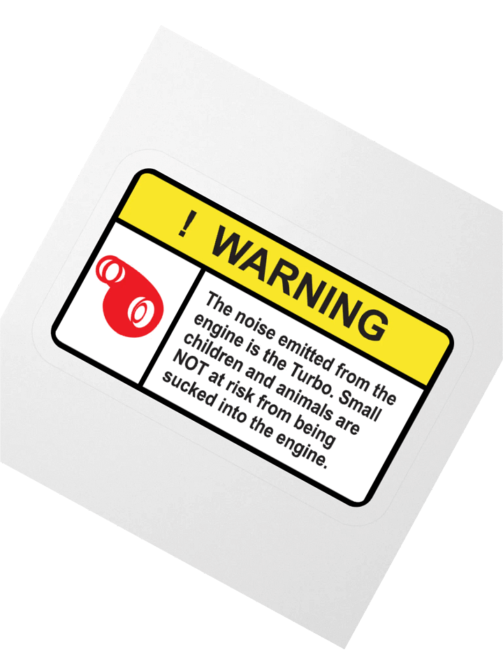 Turbo Warning Sticker product image (2)
