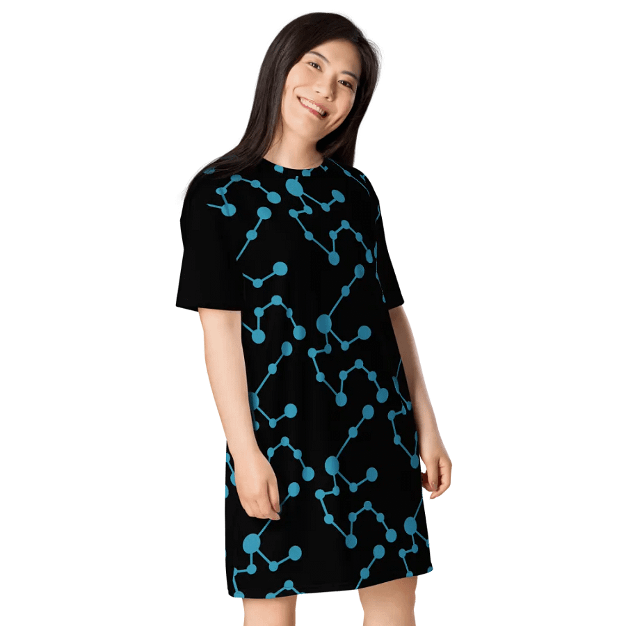 Interconnected Blue Aquarius T-Shirt Dress product image (4)