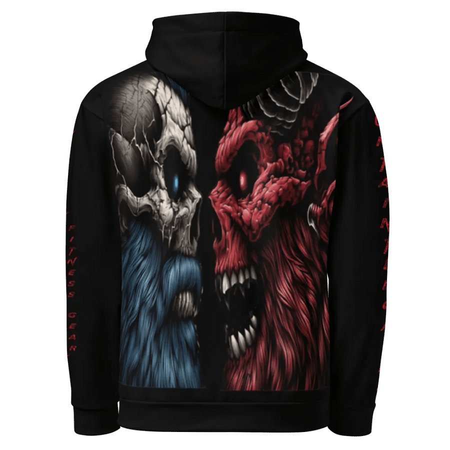 red untainted gains hoodie product image (3)