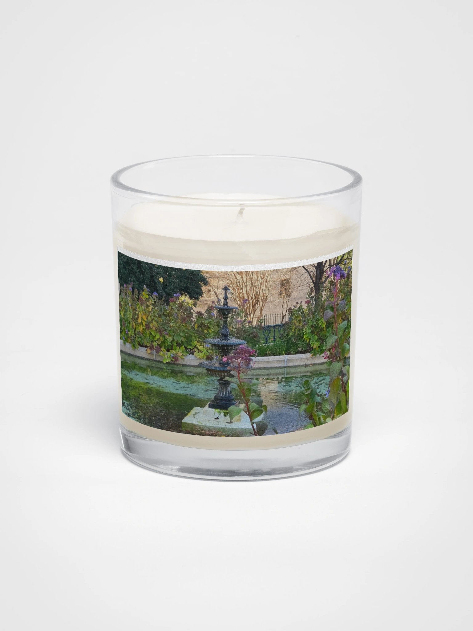 purple Flower Water Fountain Soy Wax Candle product image (1)
