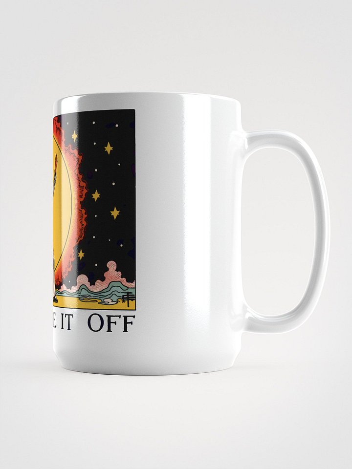 Cosmic Dance Tarot Card | 'Dance It Off' Sun & Stars Print Glossy Mug product image (1)
