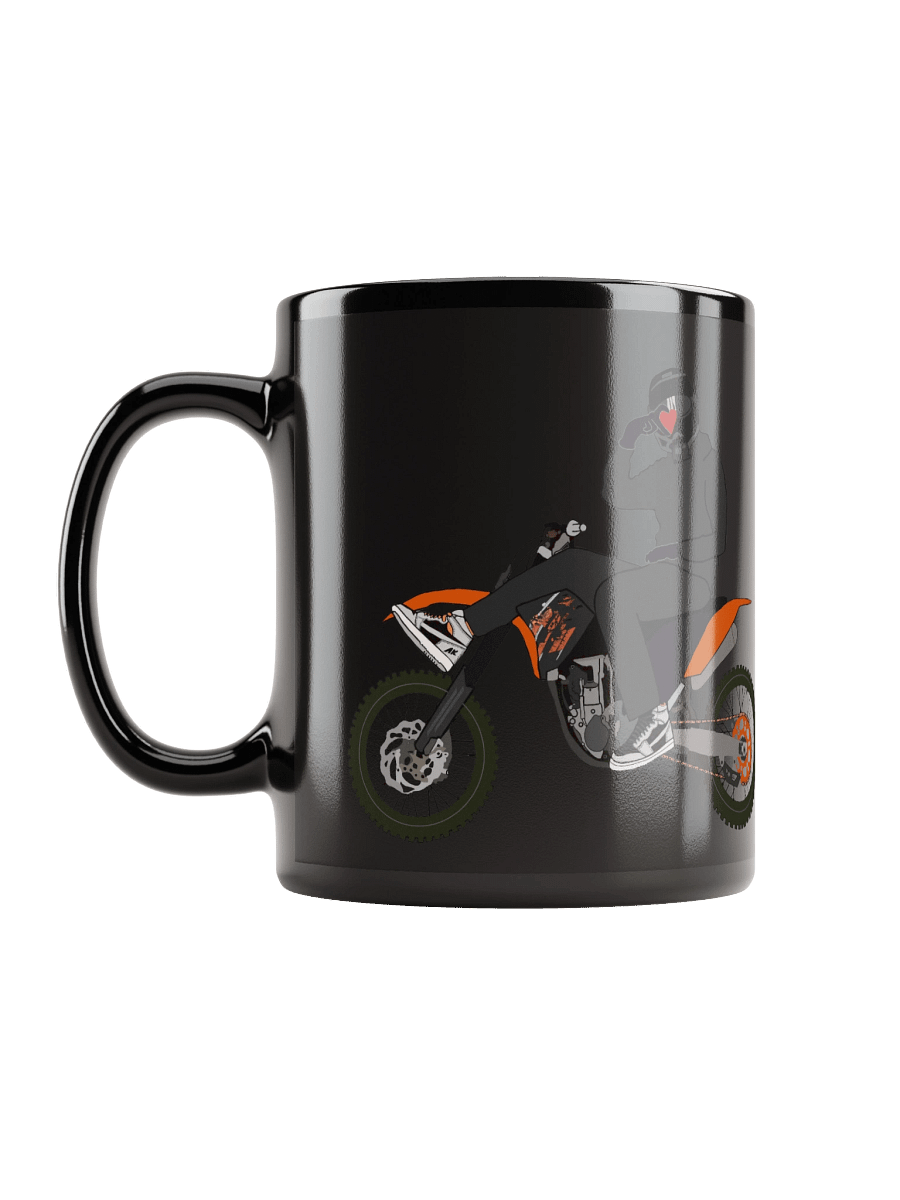 Heart-hand on Bike | Black Mug product image (3)