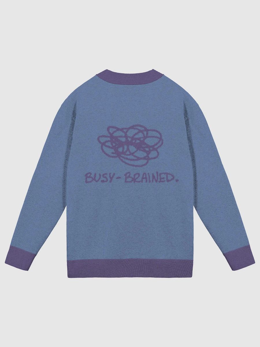 BUSY-BRAINED (lg. design, BLUE and purple) knitwear cardigan product image (8)