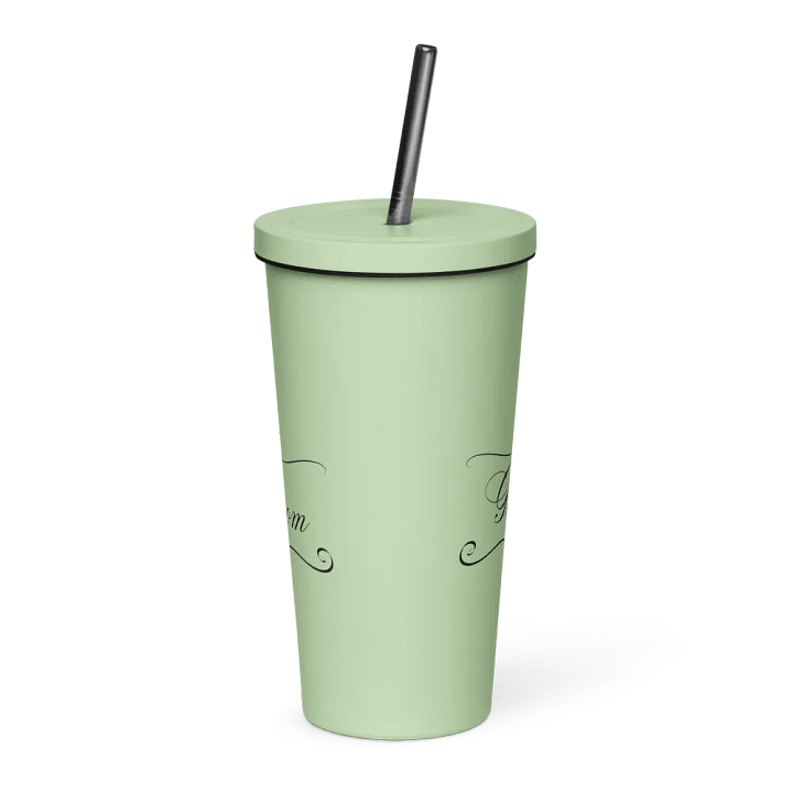 Tumbler with Straw - Groom - Black Text product image (45)