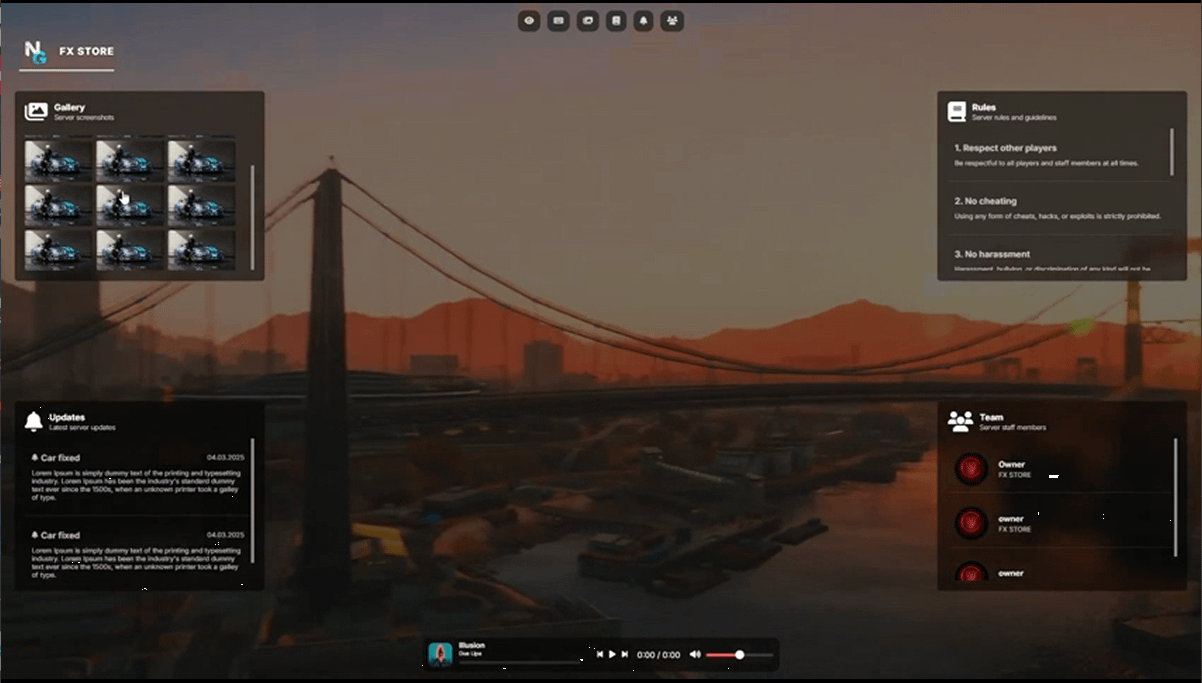 FIVEM LOADING SCRIPT V2.1 [ QB / ESX / OX ] CLEAN UI product image (1)