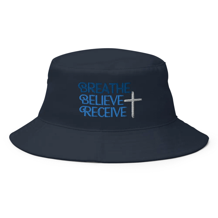 Breathe Believe Receive Big Accessories Bucket Hat, Inspirational Motivational, Self-Affirmation, Positive Vibes, Gift Idea product image (1)