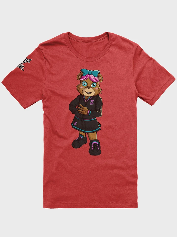 Standing Girl Bear Bella+Canvas Supersoft Red T-Shirt product image (1)