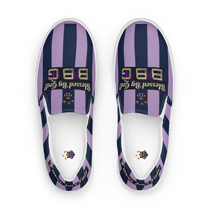 BBG Purple Striped Men's Slip Ons product image (1)