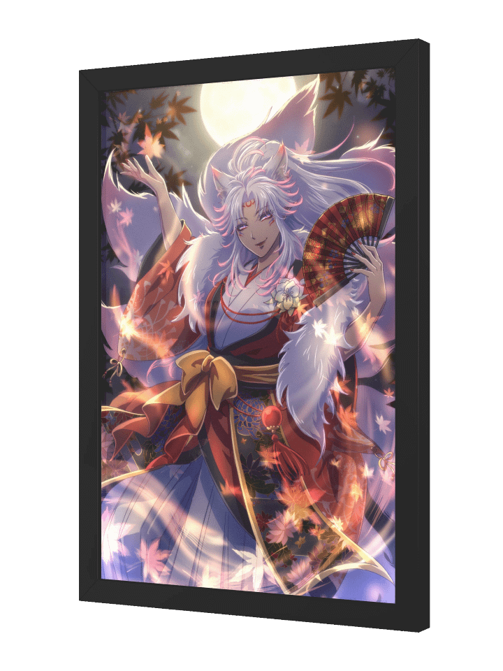 “Spirit of the Silver Moon” Ayous Wood Framed Poster product image (2)