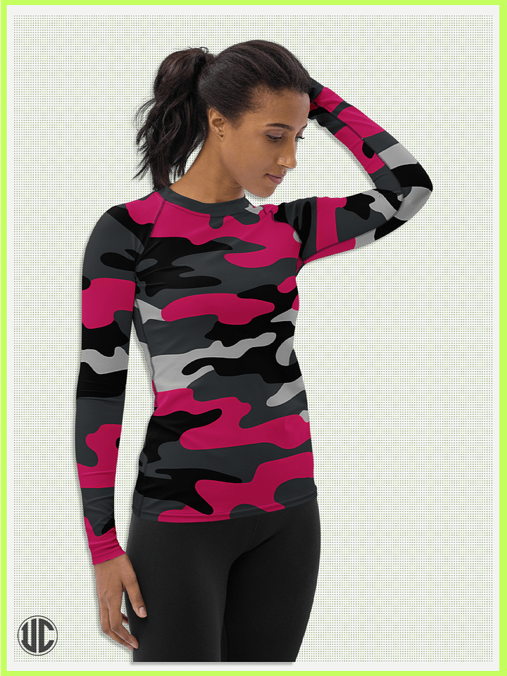 Savage Pink Camo – Women’s Rash Guard product image (1)