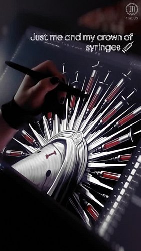 First part of a set I'm working on, my take on the Four Horsemen of the Apocalypse. 🩸💉😈 
.
.
.
#malus #malusart #pestilence #...