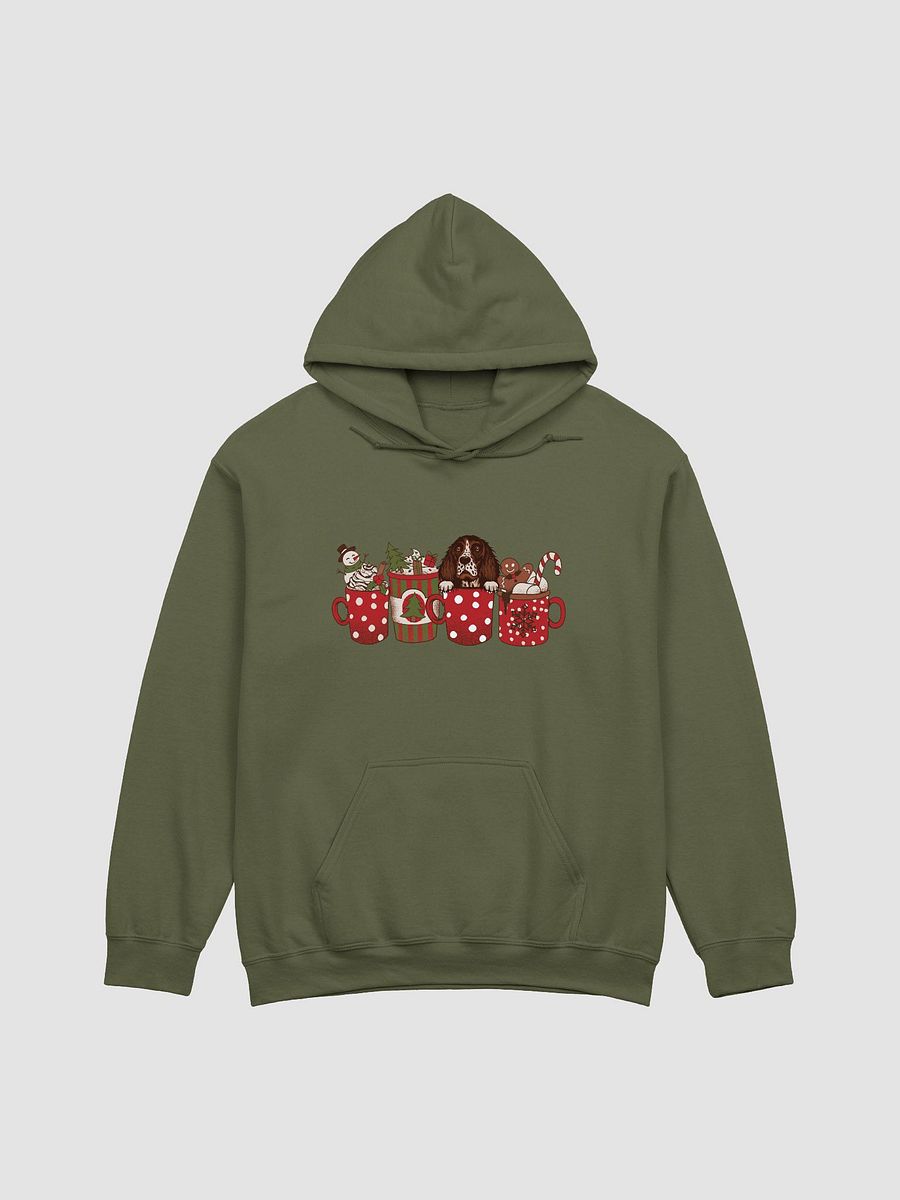 Cute Springer Spaniel in a Christmas Cup Hooded Sweatshirt | Funny Christmas Pup in a Cup product image (14)
