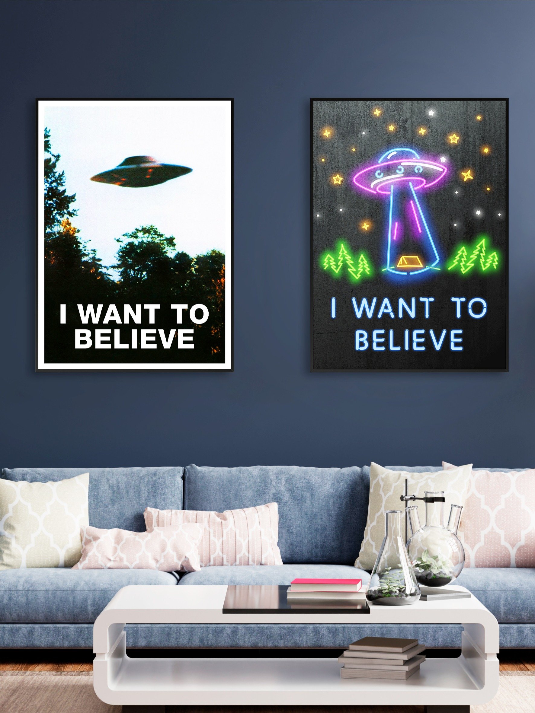 I want to believe. Original The X-Files poster (Ver.2, Season 4-5, 1996-1997) — sci-fi poster, movie poster, space art print product image (3)