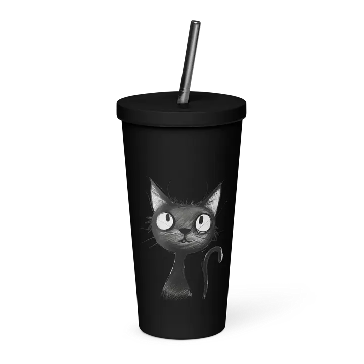 Black Kitty Insulated Tumbler product image (1)