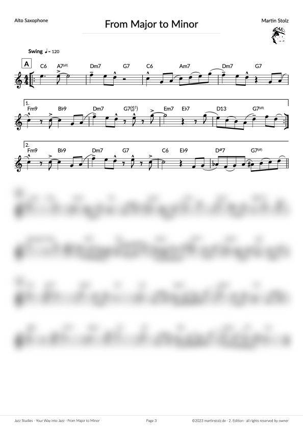 From Major to Minor - Alto Saxophone (Exercise 4 Jazz Studies) product image (3)