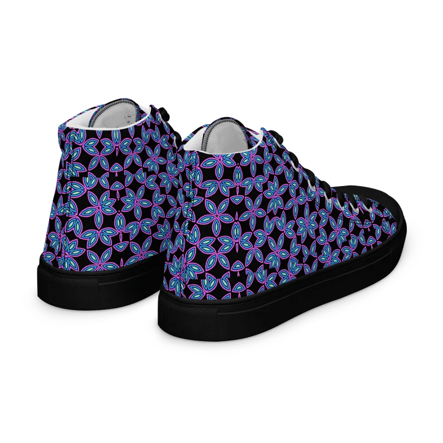 Floral Geometry High Top Canvas Shoes product image (8)