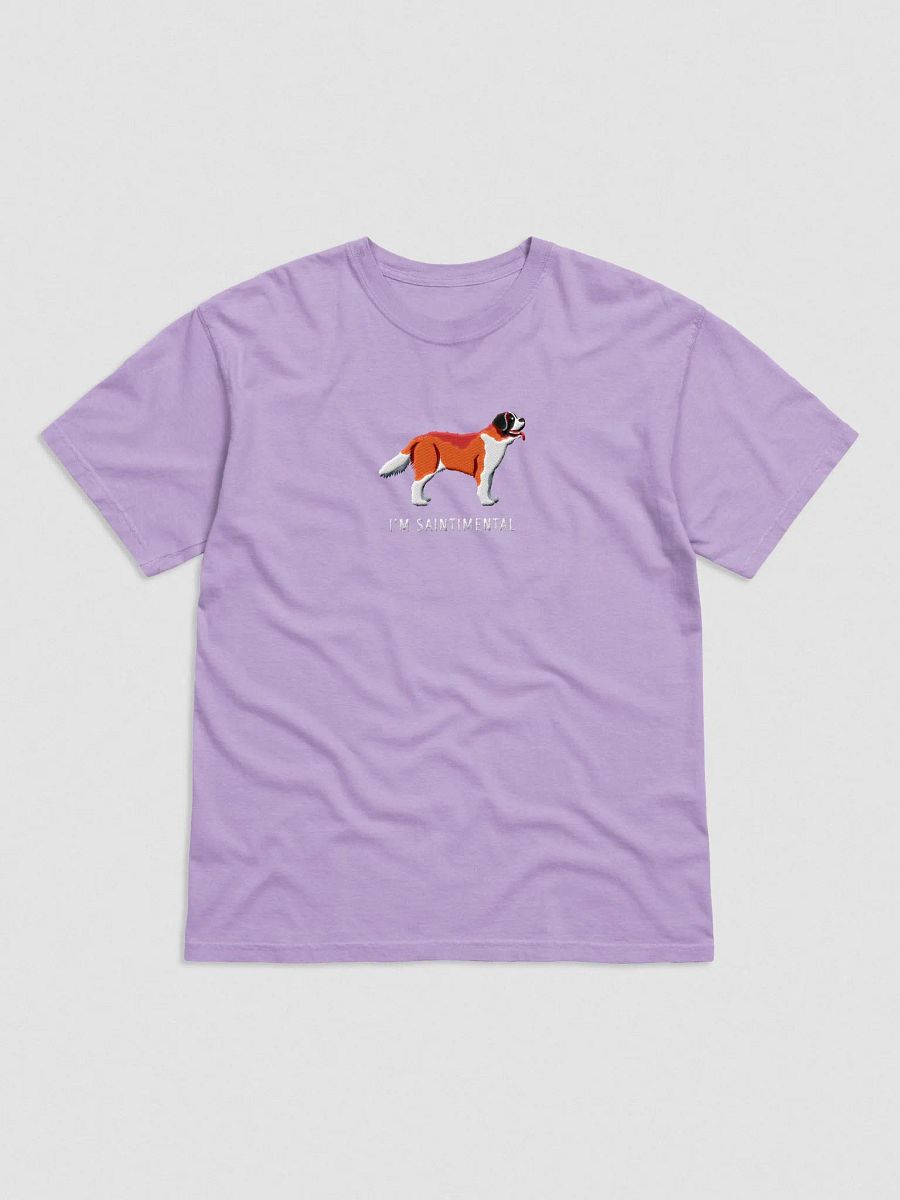 I'm Saintimental T-Shirt(Embroidered) of a Saint Bernard(Red) product image (4)