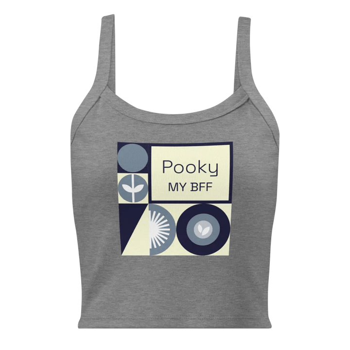 pooky, my bff Abstract Blue & White Geometric Tank Top product image (1)