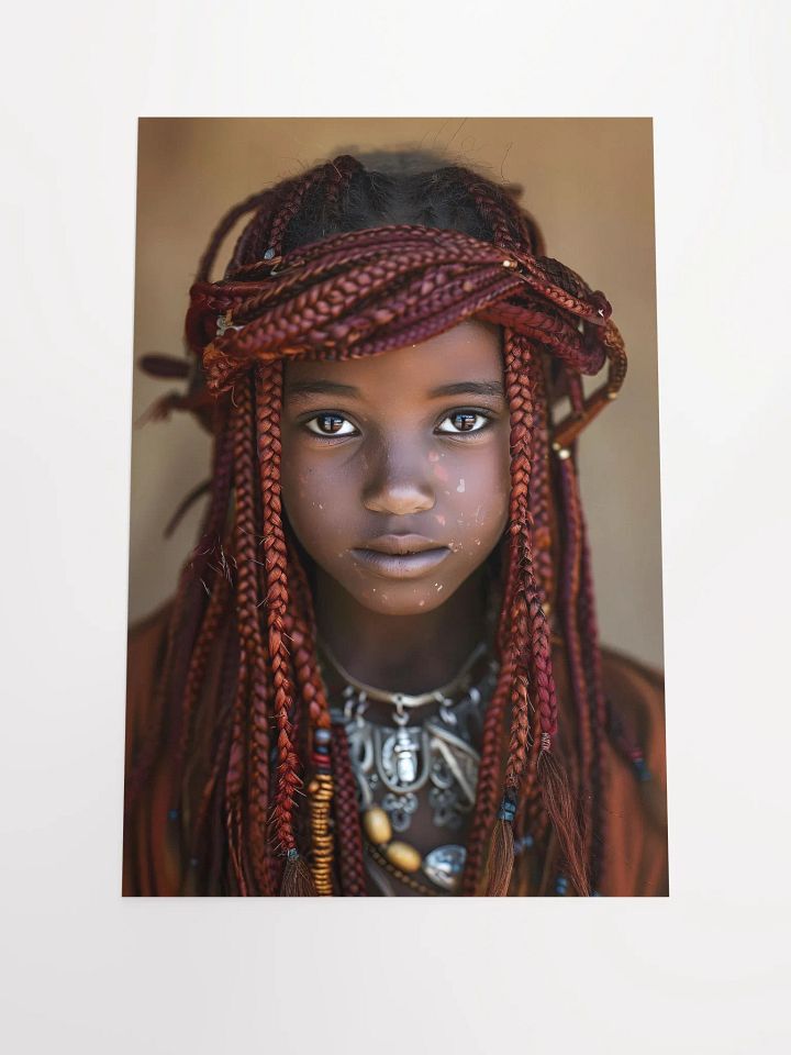 Portrait of girl with intricate braided hairstyle. product image (1)