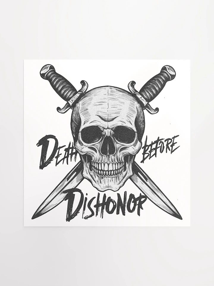 Death Before Dishonor Skull And Blades Print product image (1)