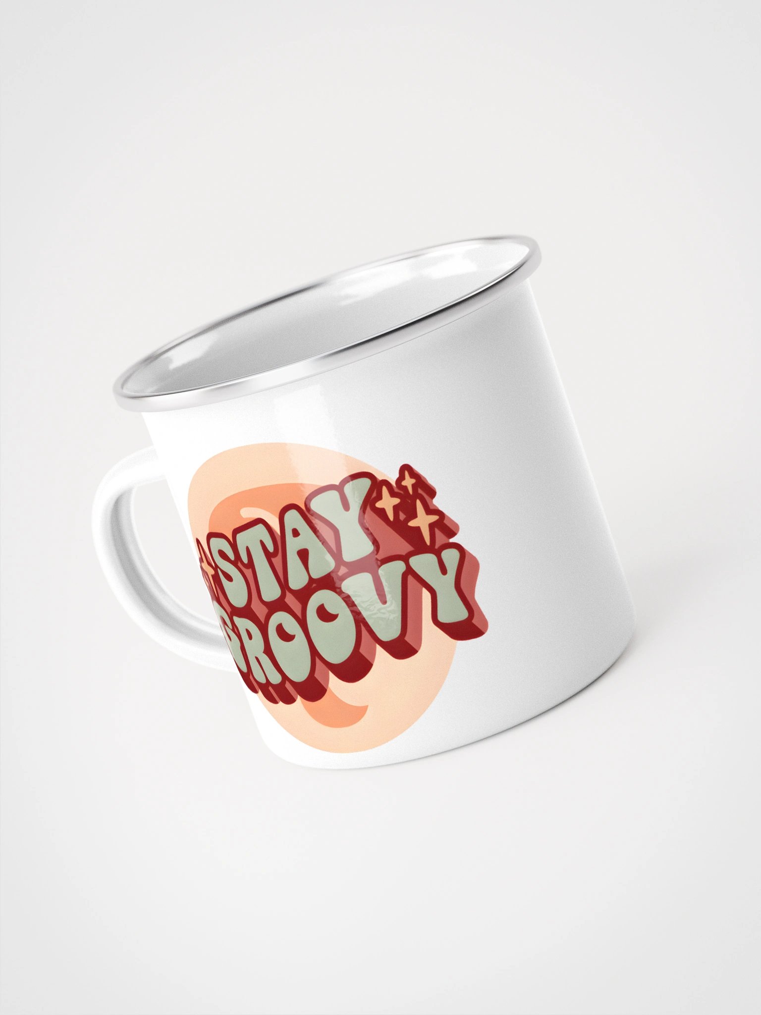 Stay Groovy Enamel Mug - Orange product image (1)