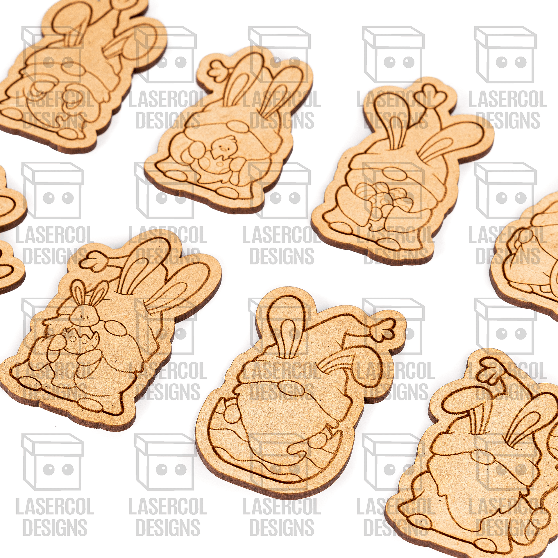 Easter Bunny Gnomes Set 2 - Laser Cut Files product image (5)