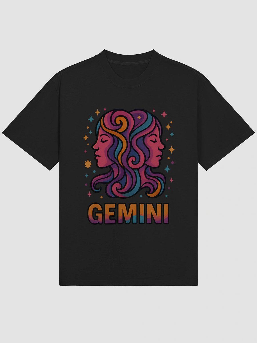 Gemini Zodiac Sign T-Shirt – Colorful & Expressive Star Sign Art 1 product image (3)