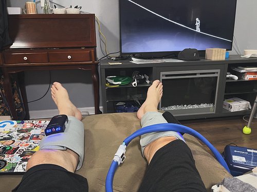 Post op chillin!! Had my right hip replaced today at 7am, but I have been up moving around. So far so good! I just wish my la...