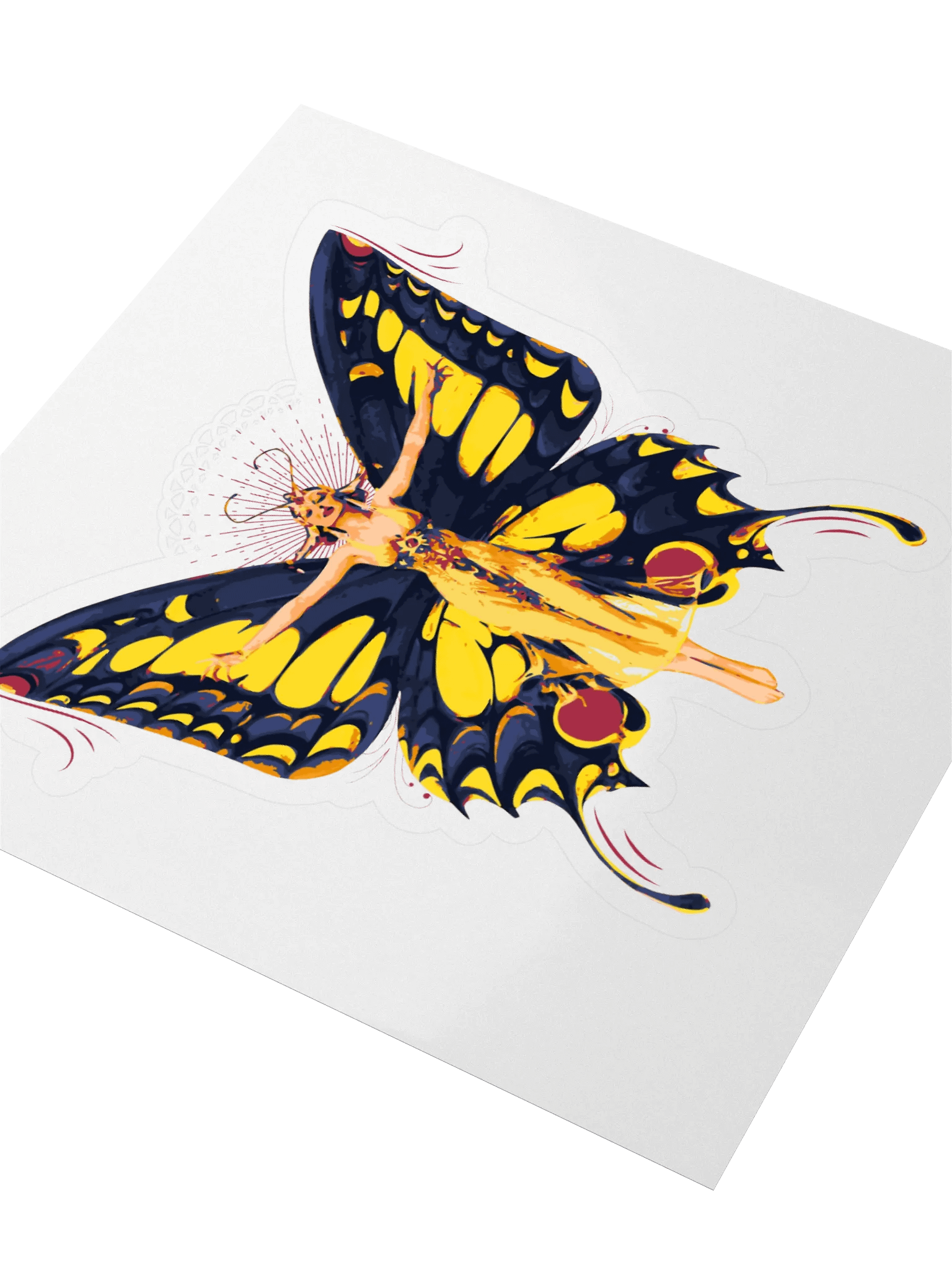 Butterfly Wings Fantasy Kiss Cut Sticker product image (3)