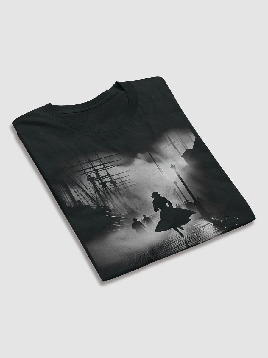 Noir Escape on the Misty Docks (Front Print Womens Tee) product image (4)