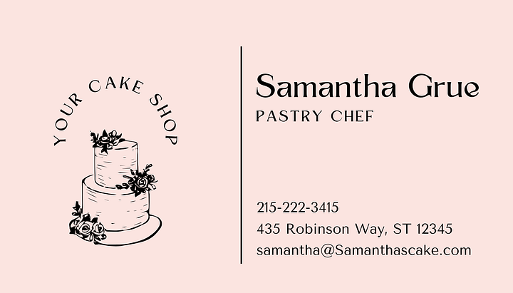Bakery theme business cards with QR Code and Social icons product image (1)