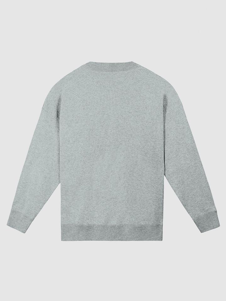 EXCLAIMING MENTALLY (lg. design, white and light blue) knitwear relaxed crewneck product image (9)