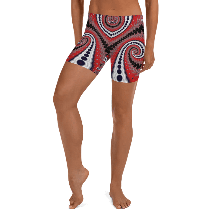Fractal Bike Shorts - Red Velvet Goth product image (2)