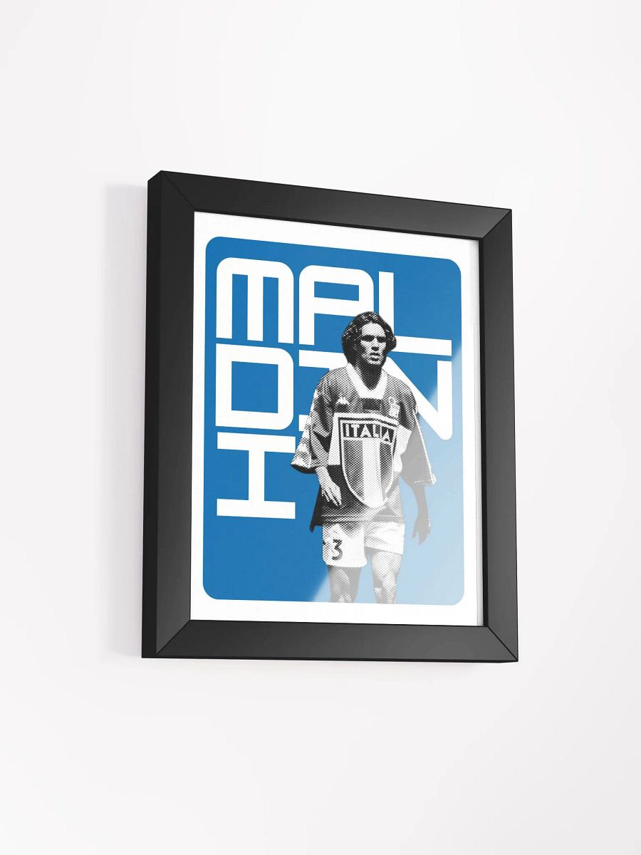 Paolo Maldini BW Italy Name Art Framed Print product image (3)