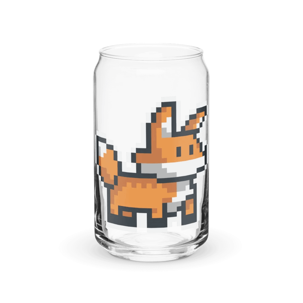 Geometric Fox Can-Shaped Glass product image (2)