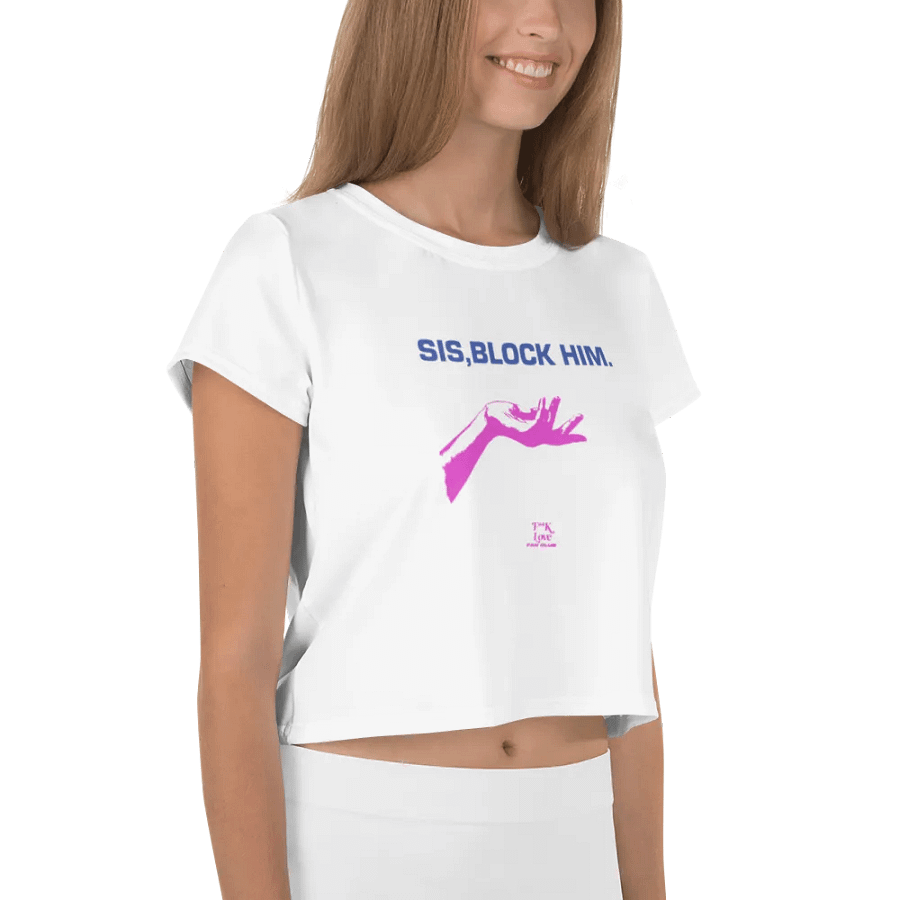 FLFC Sis, Block Him Crop Top (2X/3X) product image (4)