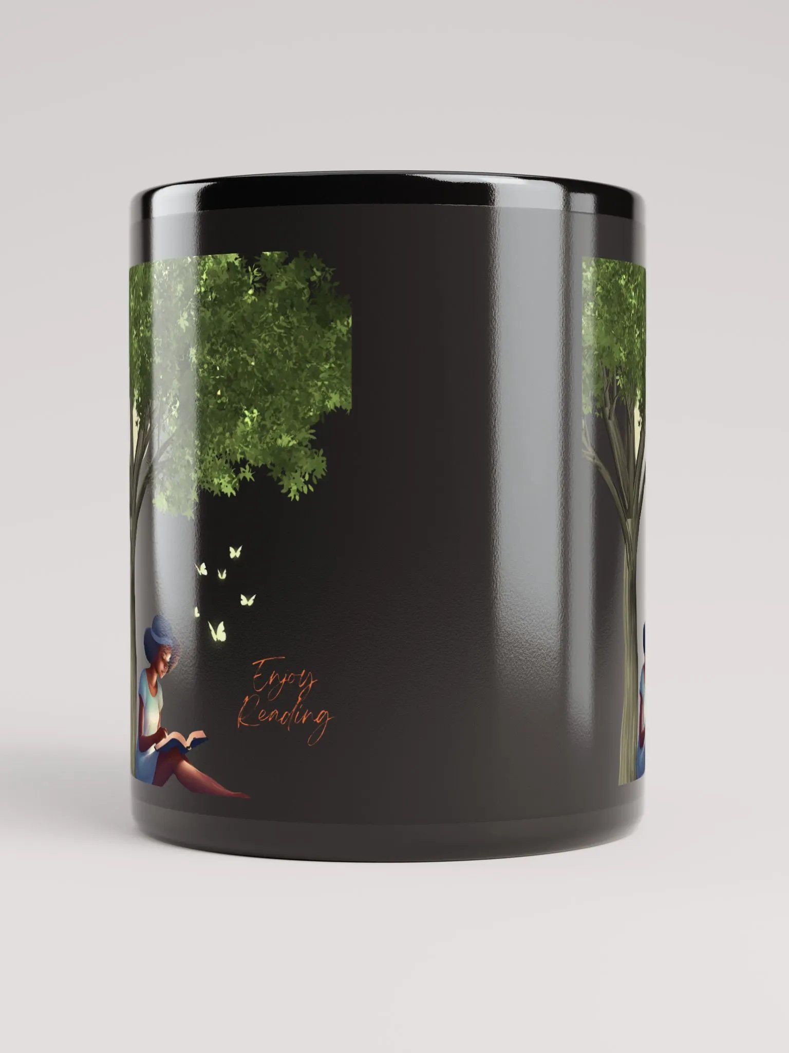 Summertime Reading By The Moon Black Mug product image (10)