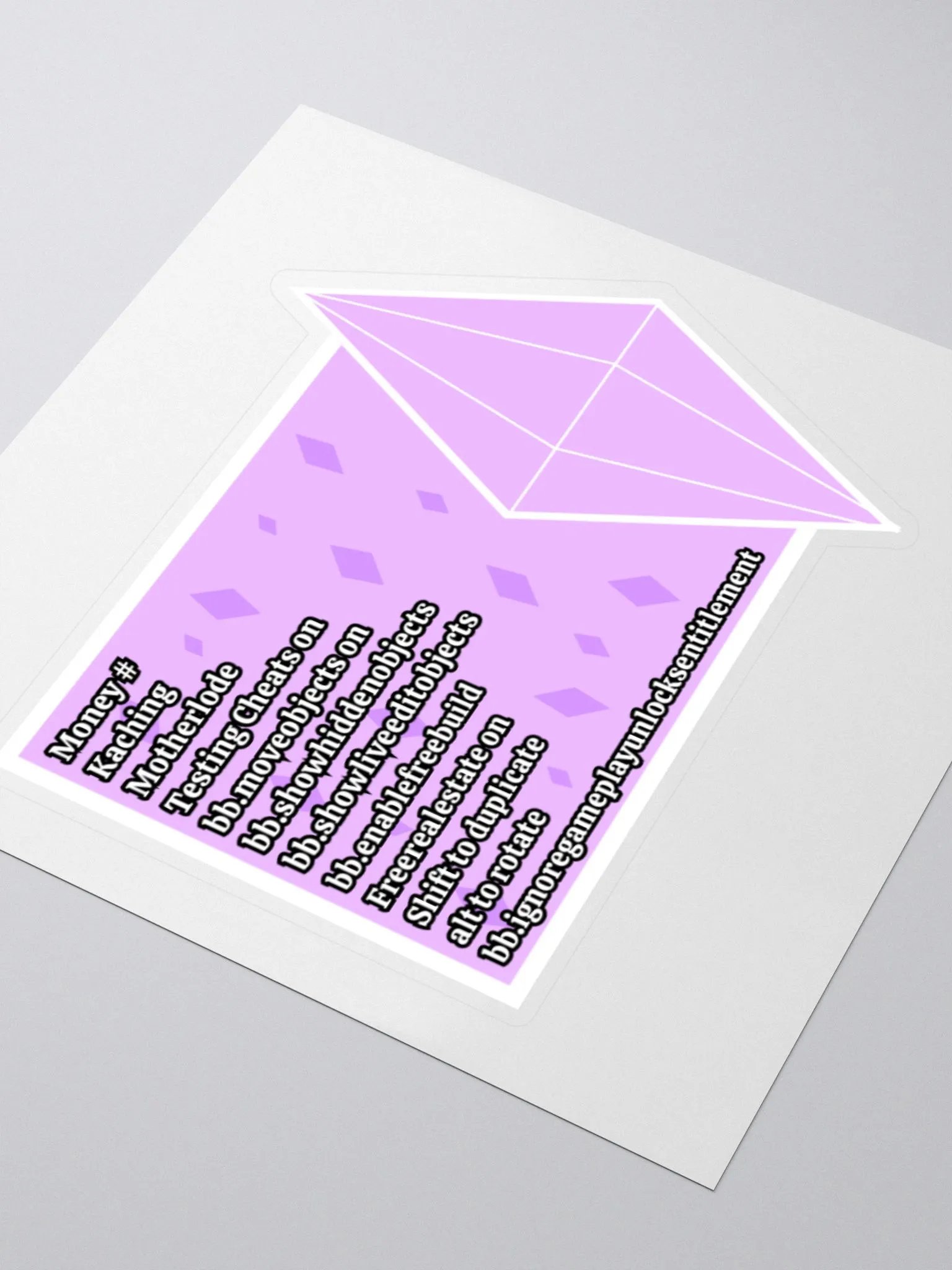 Sims Cheats Sticker - Purple product image (4)