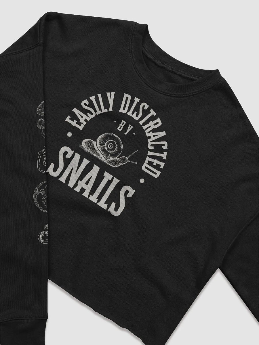 Easily Distracted by Snails - Fleece Cropped Sweatshirt product image (5)