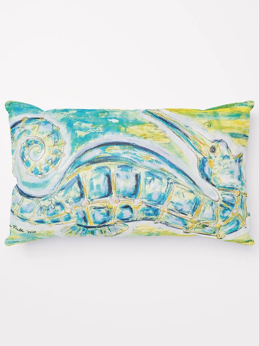 Painted Seahorse Pillow | by Monique Faella Designs™ | All-Over Print Pillow | Classic Comfort | Machine-Washable | Hidden Zipper | 100% Polyester | product image (5)