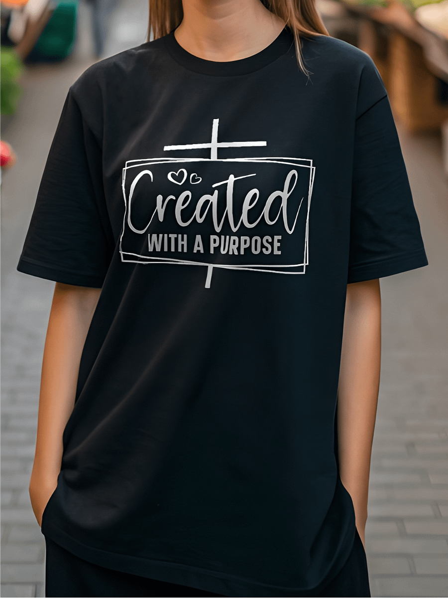 Created With a Purpose - Women's Black T-Shirt product image (1)