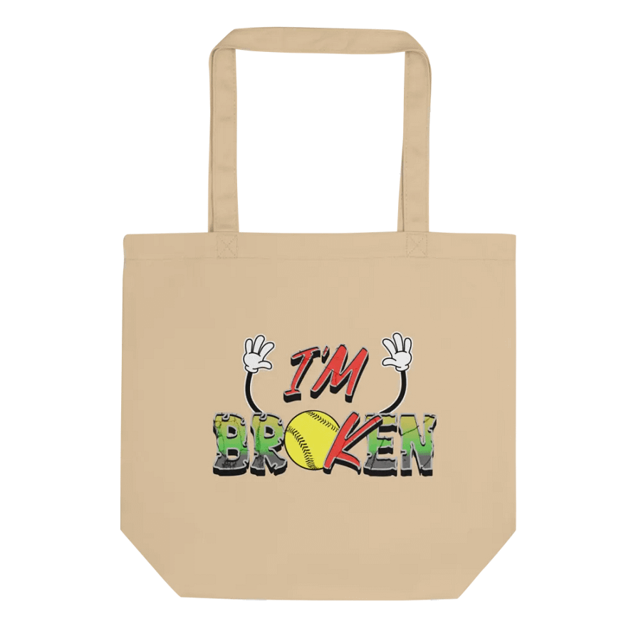 Im Broken Im Ok Softball Hands Playful Statement Tote product image (1)