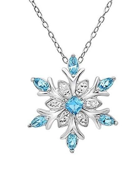 Zircon Christmas Snowflake Necklace product image (1)