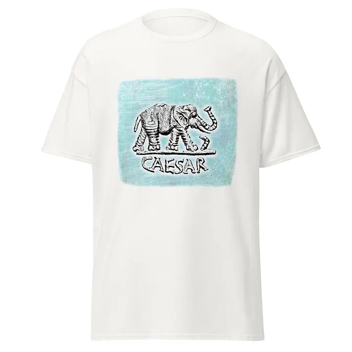 Julius CAESAR Elephant Ancient Rome Authentic Art 49 BC, White T-Shirt product image (1)