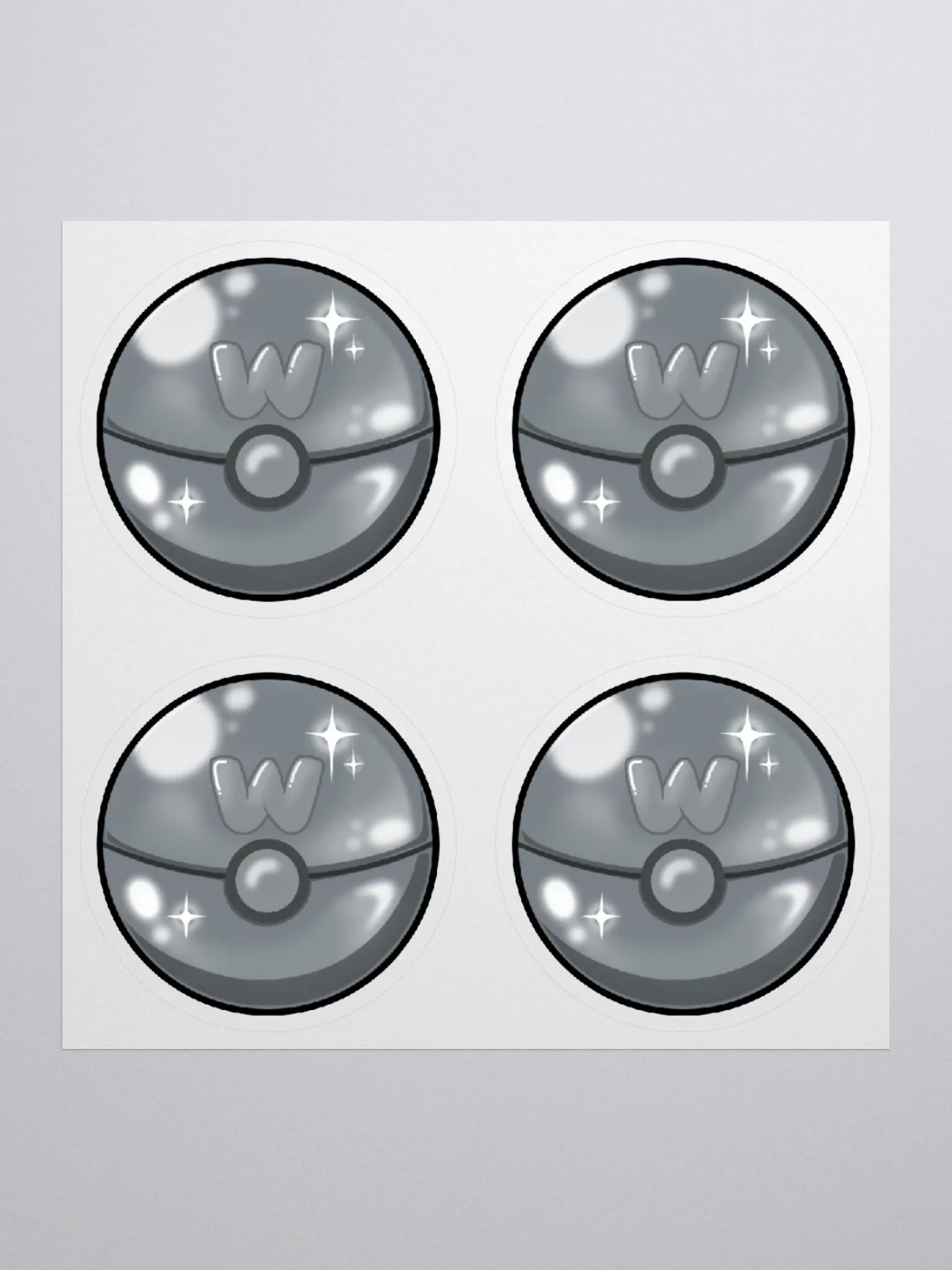 4x Silverball Stickers product image (1)