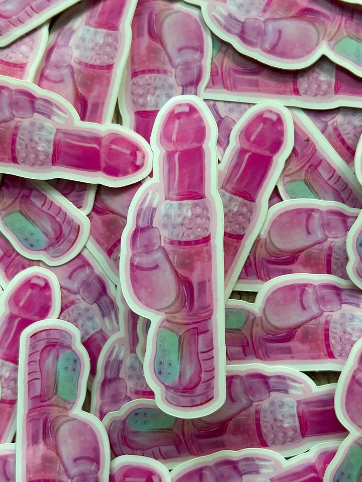 Good Vibes Only Glossy Vinyl Sticker | Sex positive stickers great for laptops, bottles, Notebooks, bachelor or bachelorette parties product image (1)