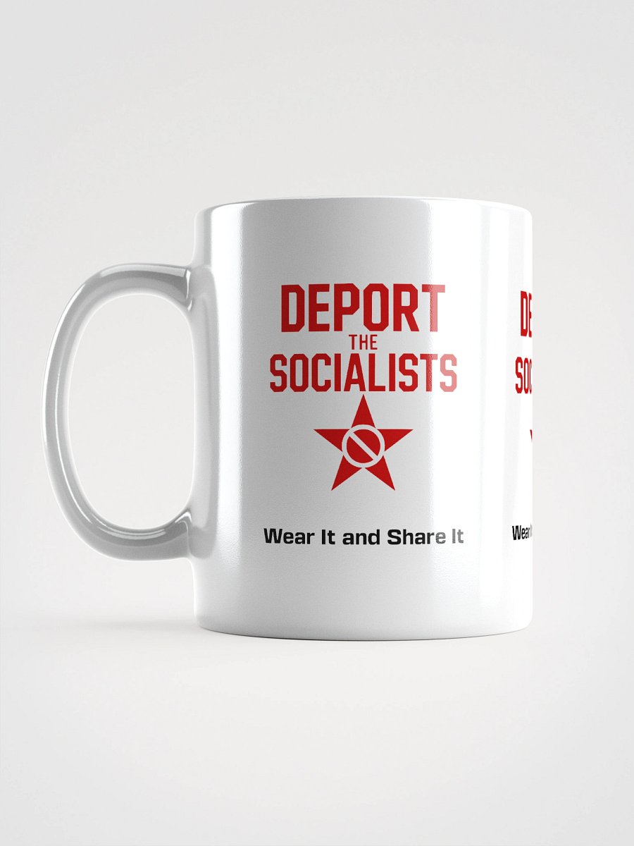 Deport The Socialists Bold Statement mug - red star product image (1)