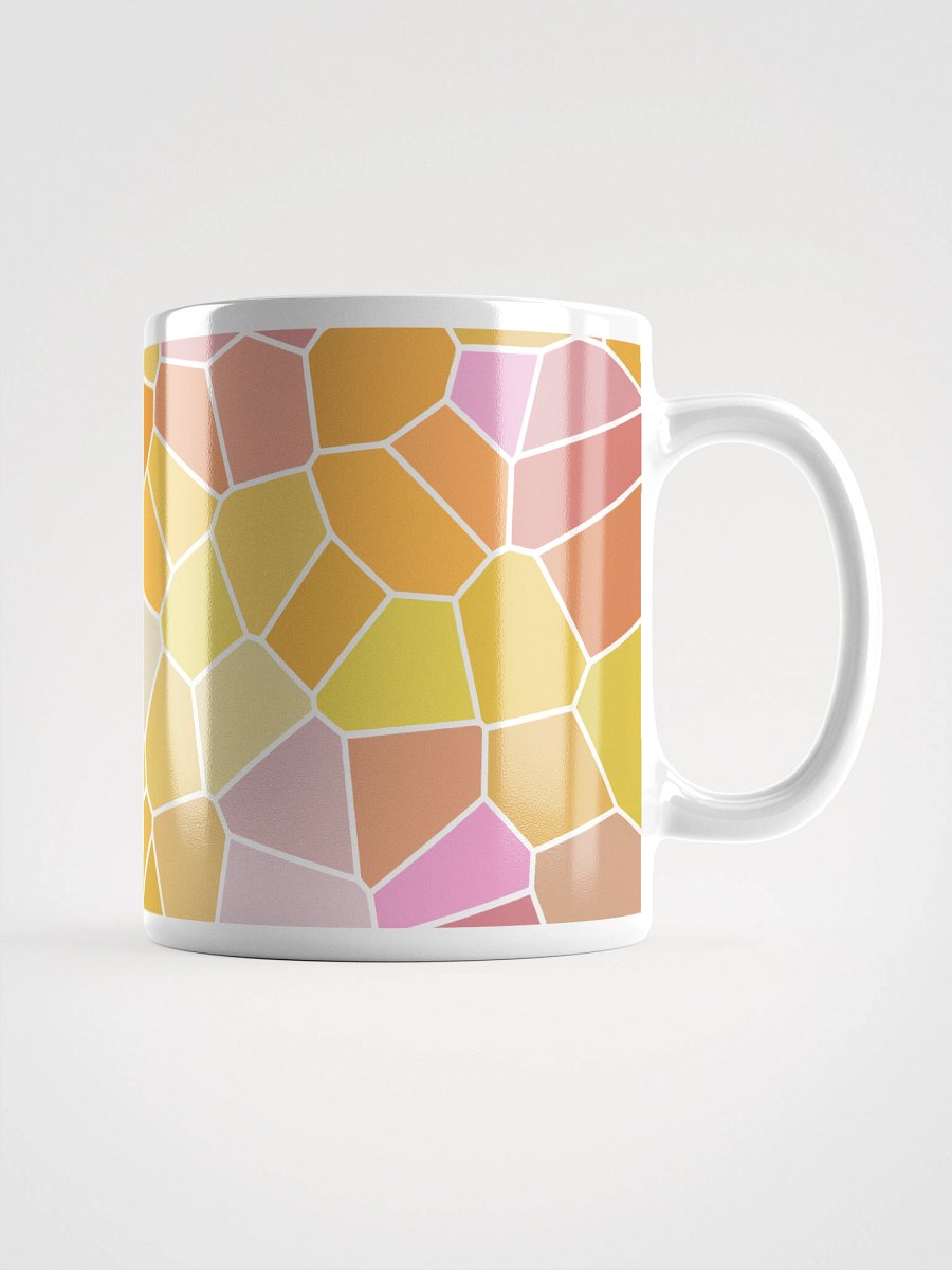 Mug Blanc Mozaïque Claror - Design Géométrique Rétro Chic - Cadeau Déco product image (1)