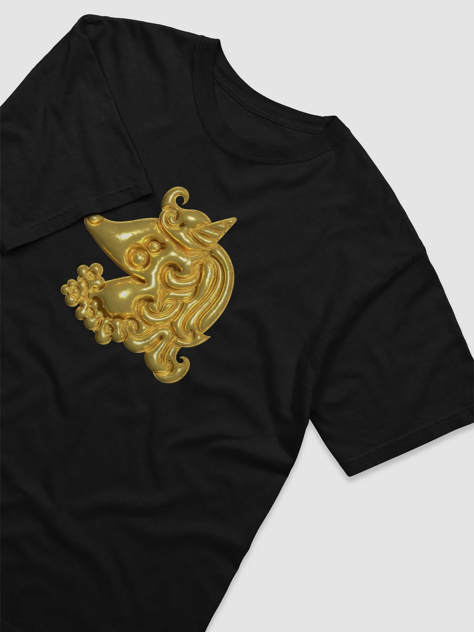 Golden Dream Unicorn – Shiny Fantasy Tee product image (3)